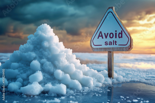 Avoid Salt Text Illustration
