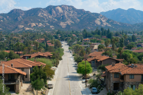 Mount Rubidoux; Riverside, California, Aerial View photo