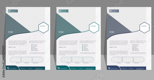 Creative fully editable real state flyer, Modern and elegant flyer design, Unique and luxury flyer, Formal flyer design, Real state leaflet design.