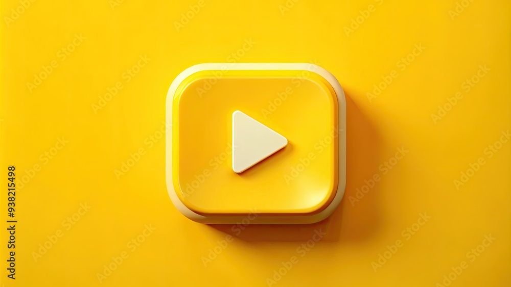Colorful play button icon with a white arrow on a bright yellow background, symbolizing entertainment, fun, and excitement in digital media and technology. Colorful play button icon with a white arrow on a bright yellow background, symbolizing entertainment, fun, and excitement in digital media and technology.