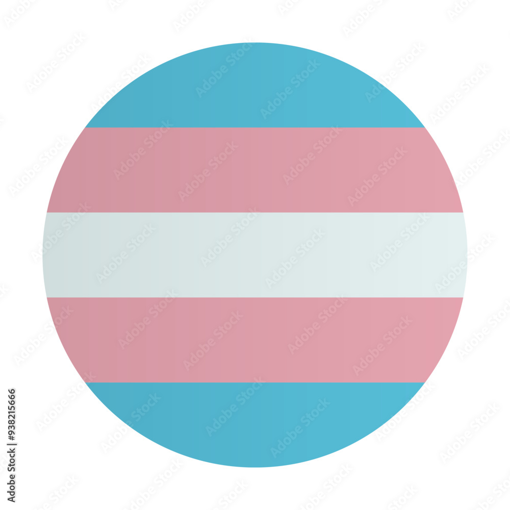 Transgender pride flag. Circle badge Transgender pride flag. Circle badge