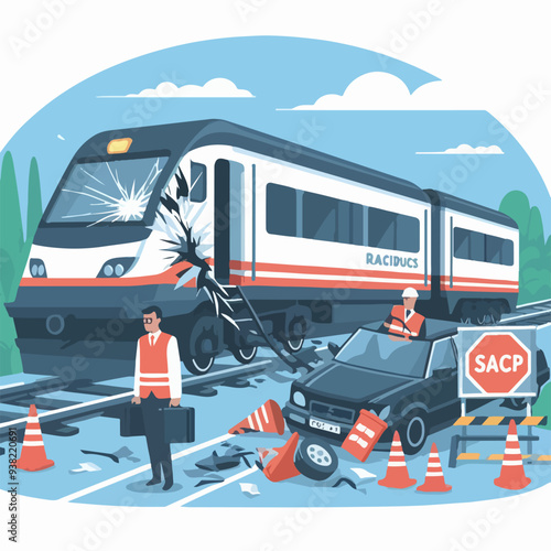 train crash with car accident with portal