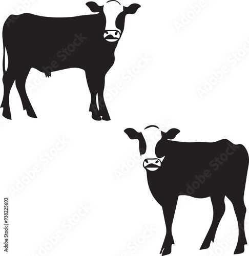 Illustration of a Cows Silhouette