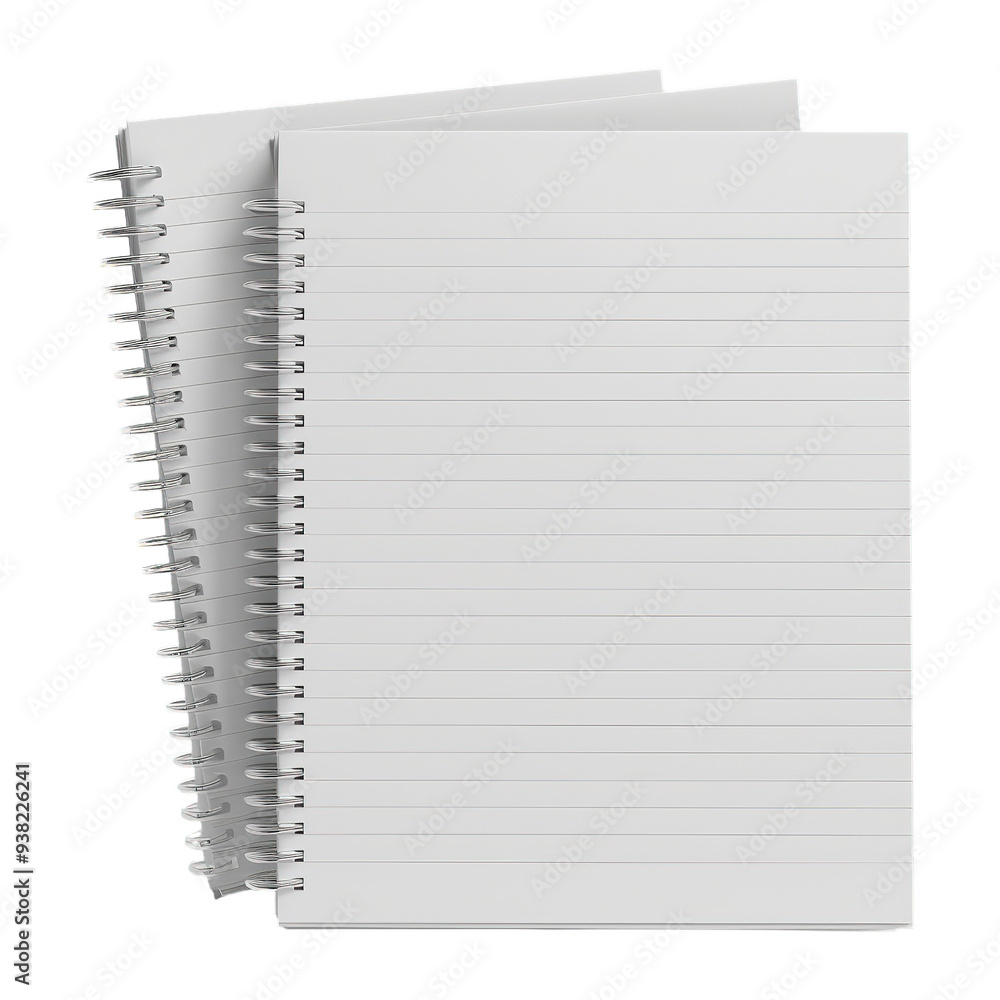 Note Book with Blank Pages on Transparent Background Note Book with Blank Pages on Transparent Background