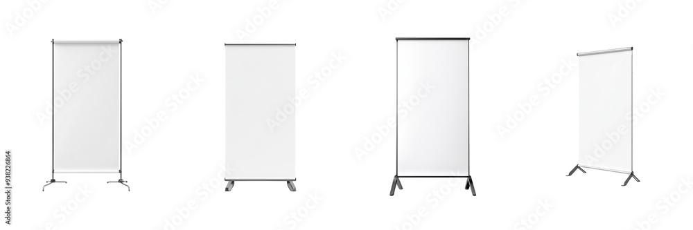 roll-up banner with a blank isolated on transparent png background roll-up banner with a blank isolated on transparent png background