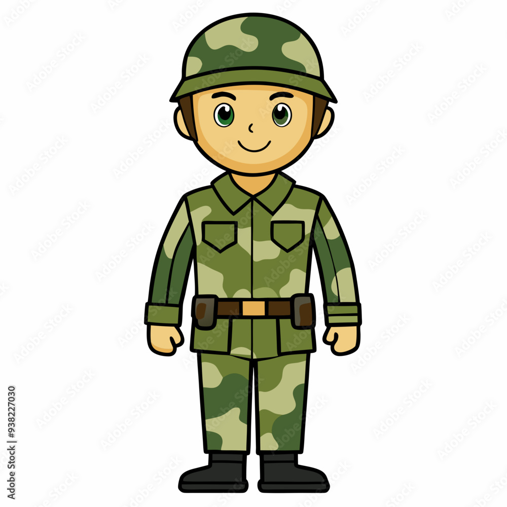 Military Uniforms on White Background Military Uniforms on White Background