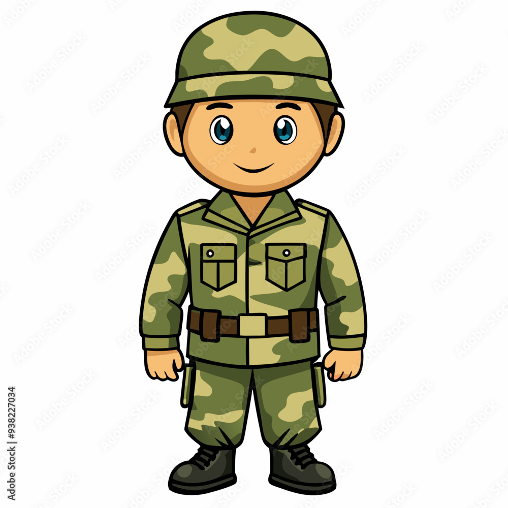 Military Uniforms on White Background Military Uniforms on White Background