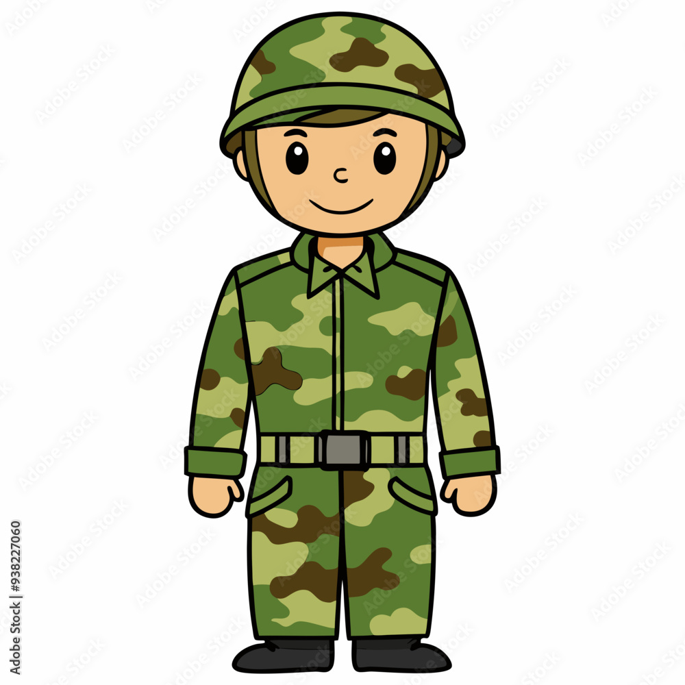Military Uniforms on White Background Military Uniforms on White Background