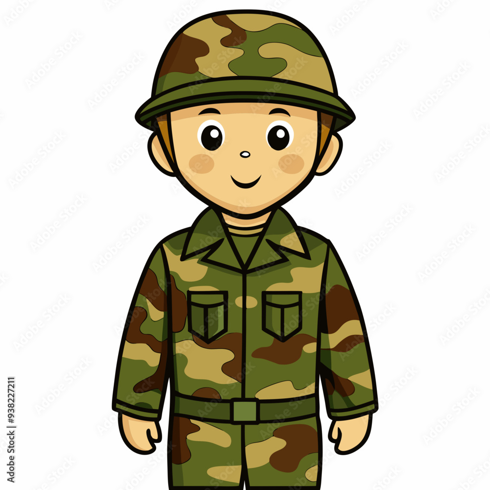 Military Uniforms on White Background Military Uniforms on White Background
