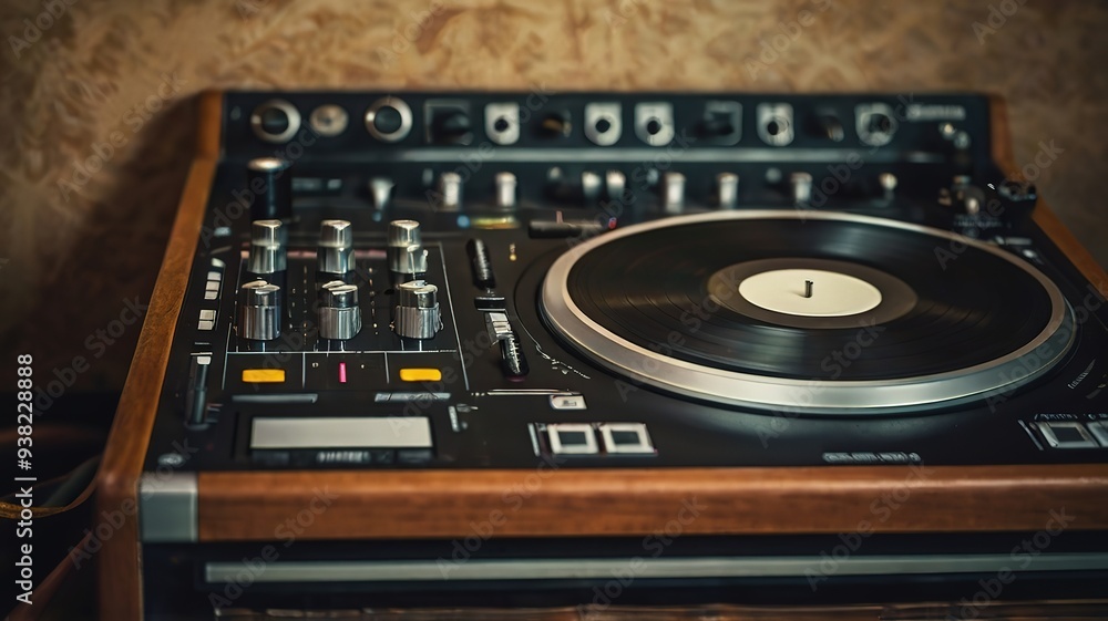 Fototapeta premium dj mixing music