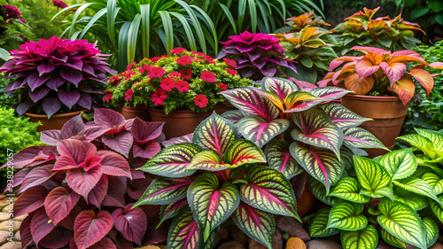 Fototapeta Naklejka Na Ścianę i Meble -  colorful flowers in garden shade love