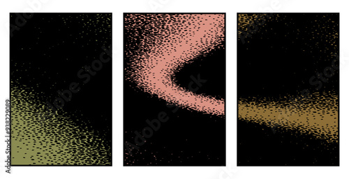 Set of 3 Abstract pattern. Illustration for printing on wall decorations. For use in graphics.