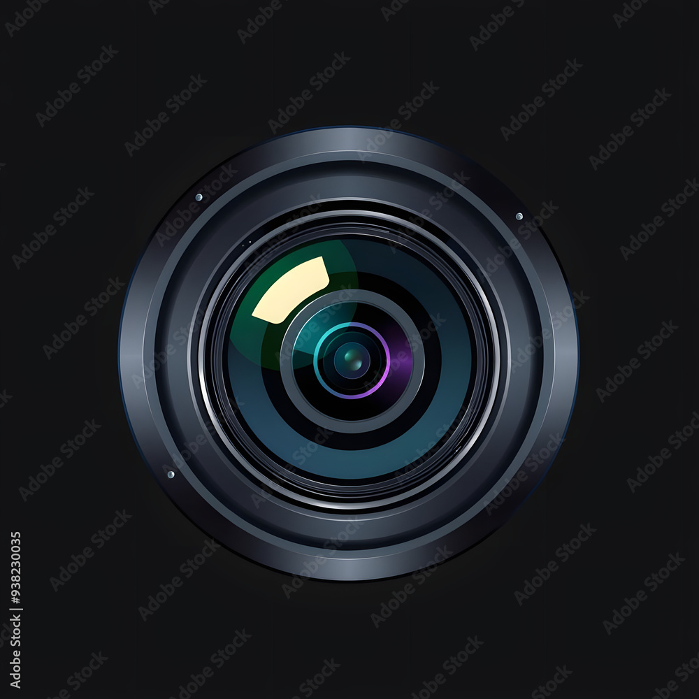 High-quality camera lens showcasing intricate glass elements for photography High-quality camera lens showcasing intricate glass elements for photography
