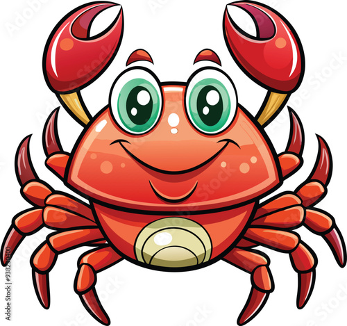 Cute Crab vector cartoon illustration
