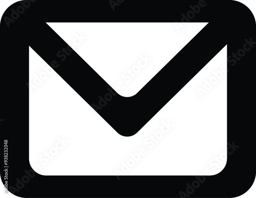 Message envelope line art icon for apps and websites, mail icon, email icon vector. e-mail icon. envelope illustration