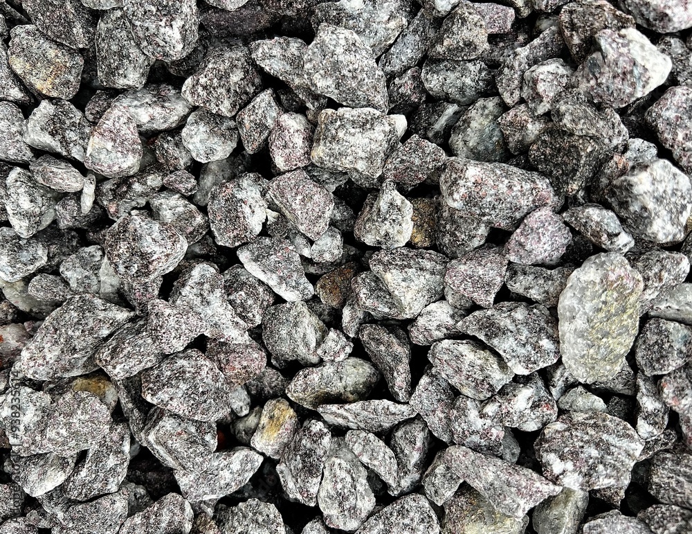 Close-Up of Crushed Stone Aggregates - Rough Textured gravel Background Close-Up of Crushed Stone Aggregates - Rough Textured gravel Background