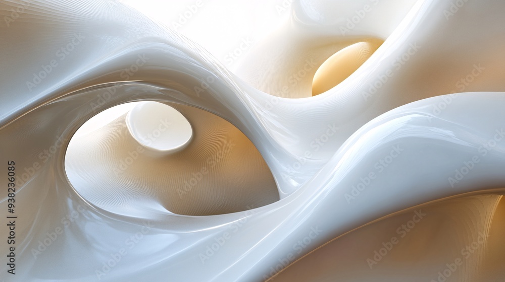Abstract 3D forms with smooth surfaces and gentle curves Abstract 3D forms with smooth surfaces and gentle curves