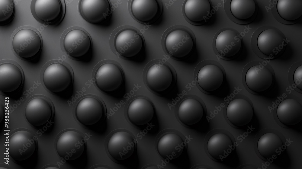 Monochrome 3D spheres creating a subtle pattern on a plain background Monochrome 3D spheres creating a subtle pattern on a plain background