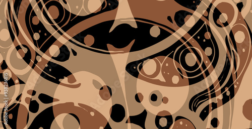 Abstract pattern. Illustration for printing on wall decorations. For use in graphics.