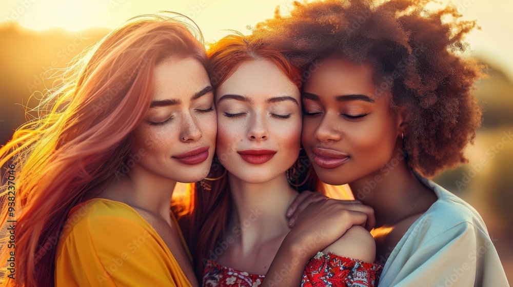 Warm Embrace: Three Women of Diverse Backgrounds Sharing Love and Acceptance
Warm Embrace: Three Women of Diverse Backgrounds Sharing Love and Acceptance