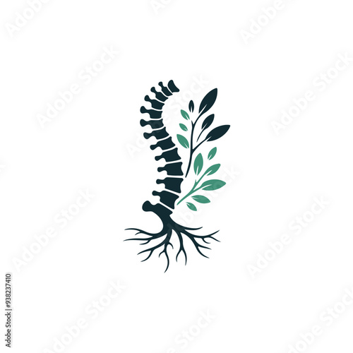 Wallpaper Mural Chiropractic logo vector, spine health care, spine care, chiropractic symbol vector logo design, Human spine symbol , backpain relief, bone care Torontodigital.ca
