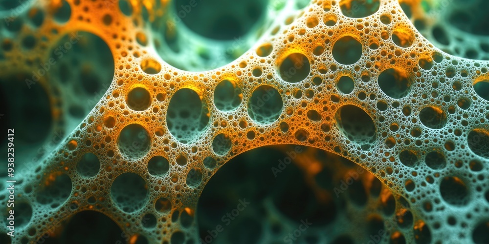 Abstract Macro Close-Up of a Honeycomb-Like Structure Abstract Macro Close-Up of a Honeycomb-Like Structure