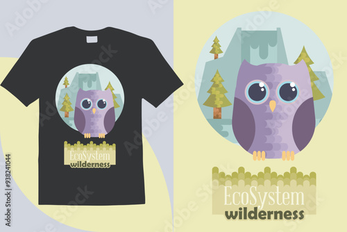 nature t-shirt design and illustration