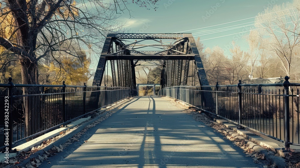 Obraz premium Iron Bridge with Railing