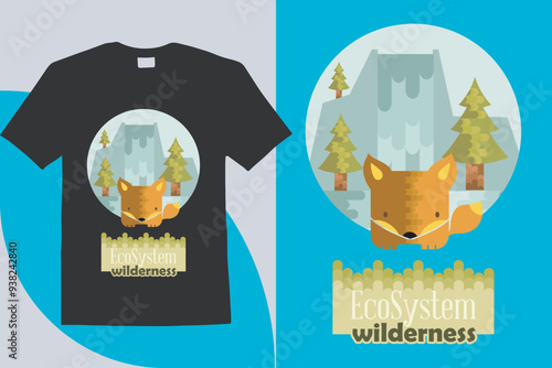 nature t-shirt design and illustration