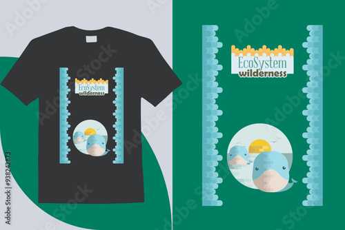 nature t-shirt design and illustration