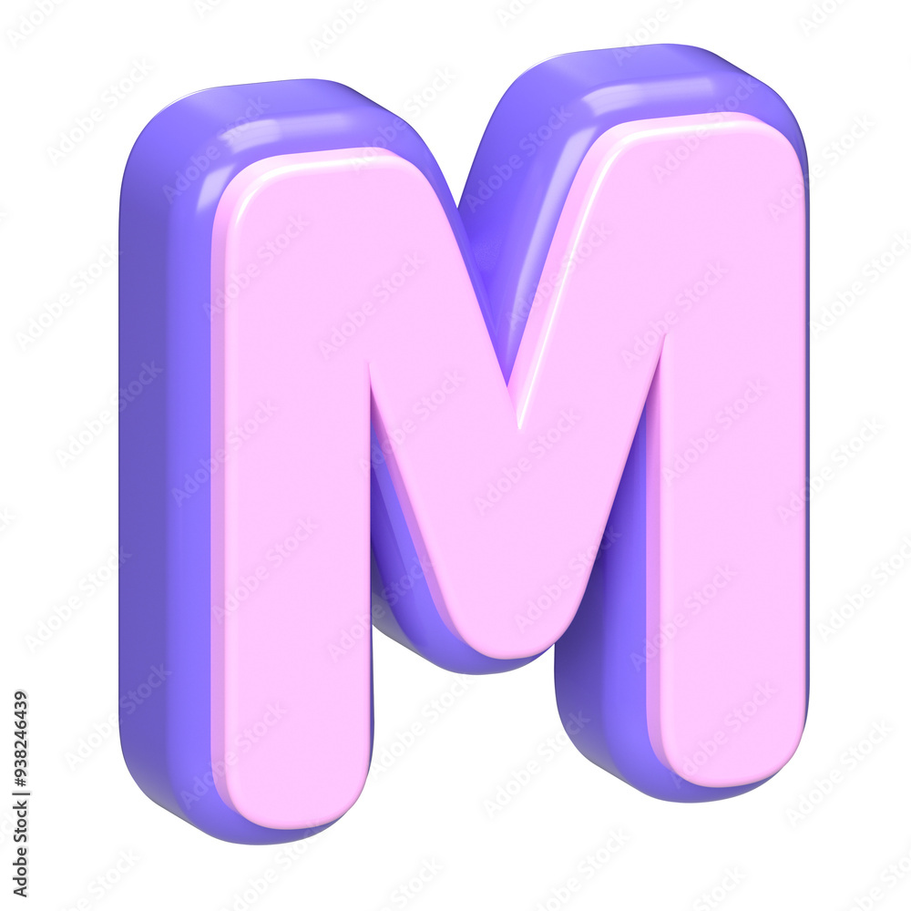 3D Rendered Letter M 3D Rendered Letter M