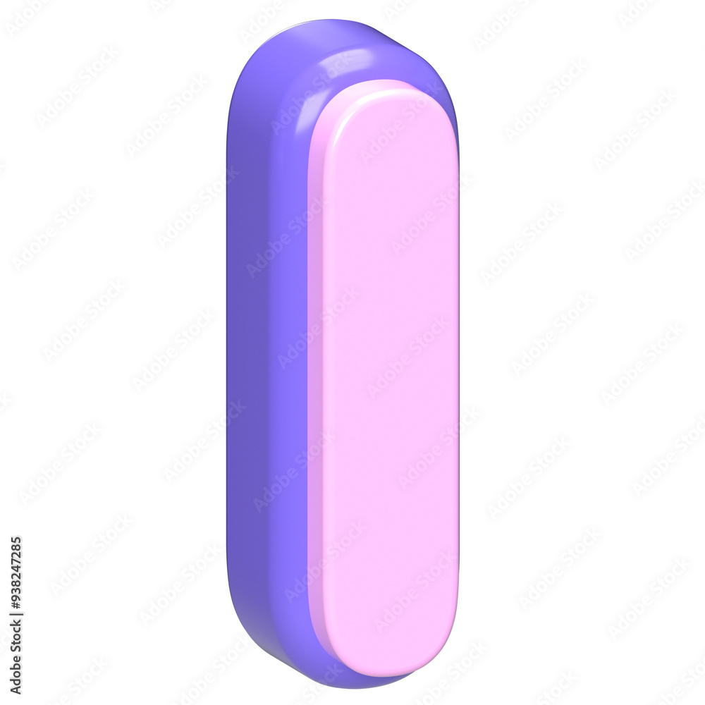 3D Render of the Letter I 3D Render of the Letter I