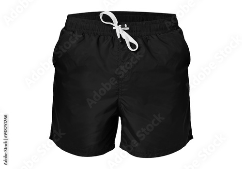 Swimming Shorts Solid Colors Swim Trunks 3 Pockets Swimming Beach Suit Isolated High-resolution Transparent Background.
