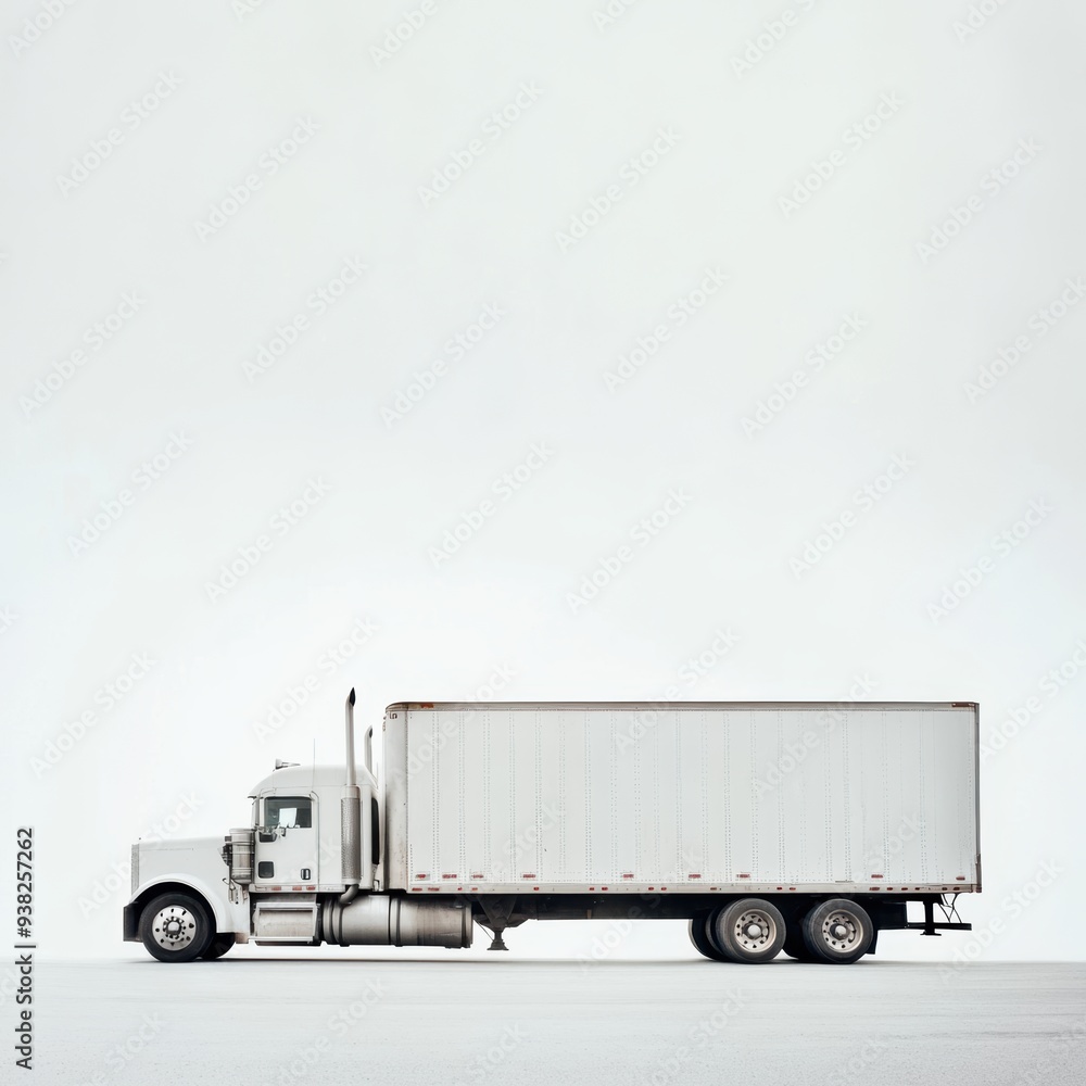 semi tractor trailer, plain background isolated room for copy semi tractor trailer, plain background isolated room for copy