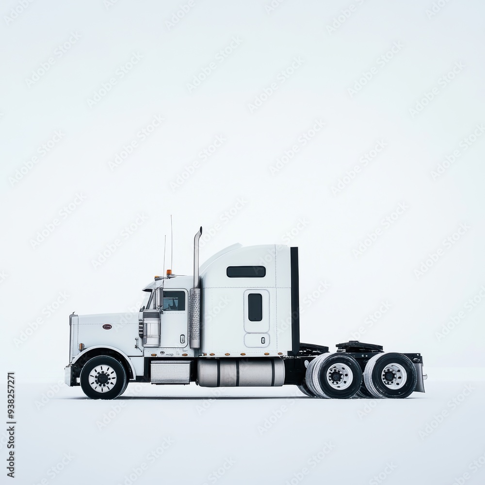 semi tractor trailer, plain background isolated room for copy semi tractor trailer, plain background isolated room for copy