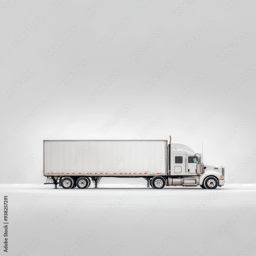 semi tractor trailer, plain background isolated room for copy semi tractor trailer, plain background isolated room for copy