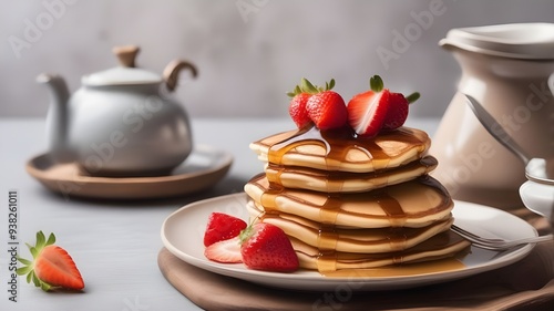 pancakes with strawberry