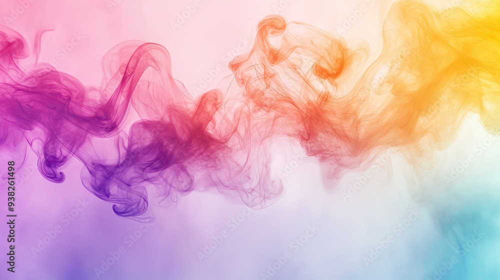 Brightly colored smoke and mist swirling in a dynamic explosion against a soft gradient backdrop. Brightly colored smoke and mist swirling in a dynamic explosion against a soft gradient backdrop.