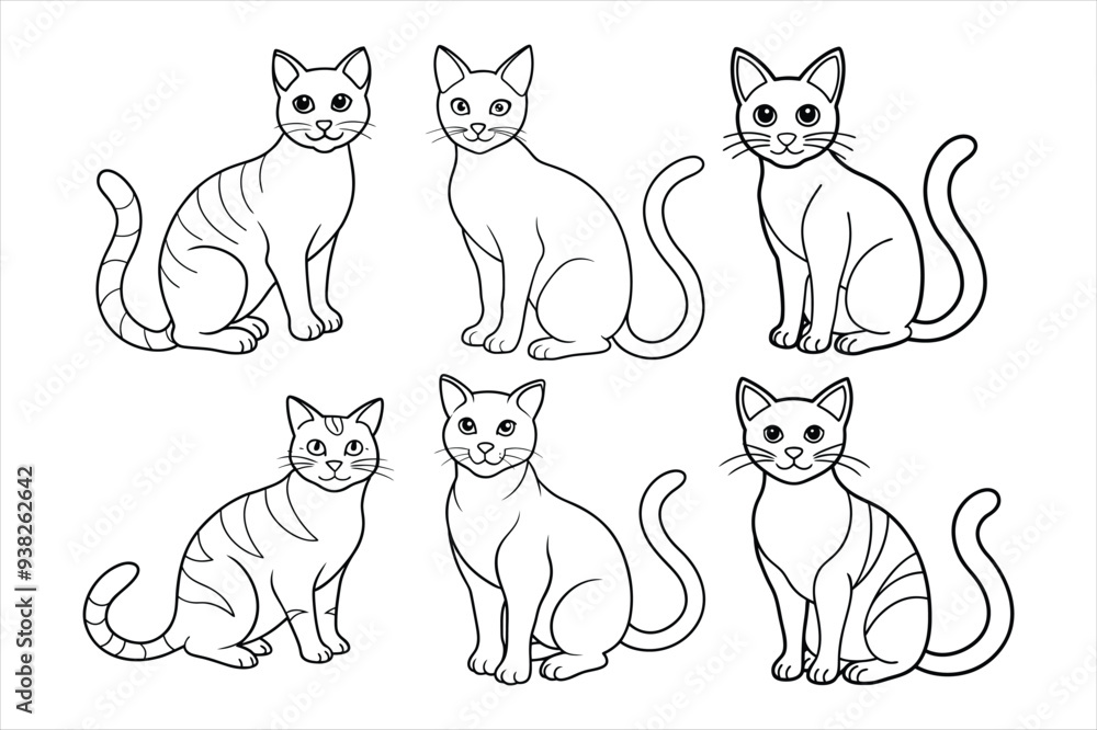 Cat line art vector Cat line art vector