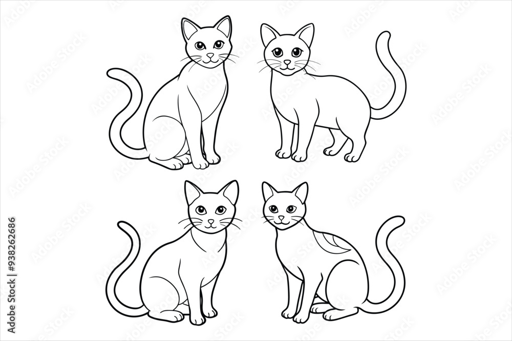 Cat line art vector Cat line art vector