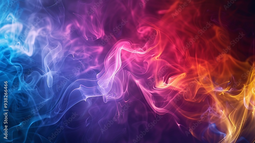 Smooth, fluid animated colorful smoke background, creating a dynamic and visually captivating abstract design Smooth, fluid animated colorful smoke background, creating a dynamic and visually captivating abstract design