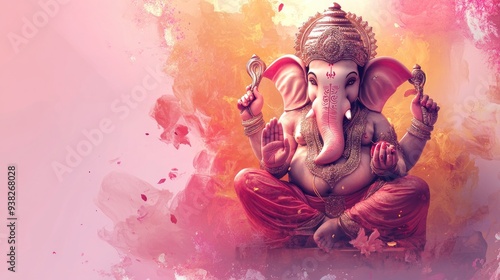 Ganesh Chaturthi Lord Ganesha Festival With Copy Space Clean And Minimal Banner Template Design