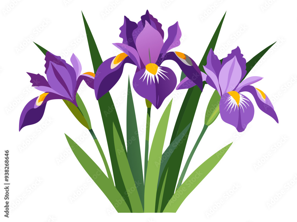 iris flower isolated on white background, iris illustration, iris flower vector iris flower isolated on white background, iris illustration, iris flower vector