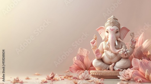 Ganesh Chaturthi Lord Ganesha Festival With Copy Space Clean And Minimal Banner Template Design