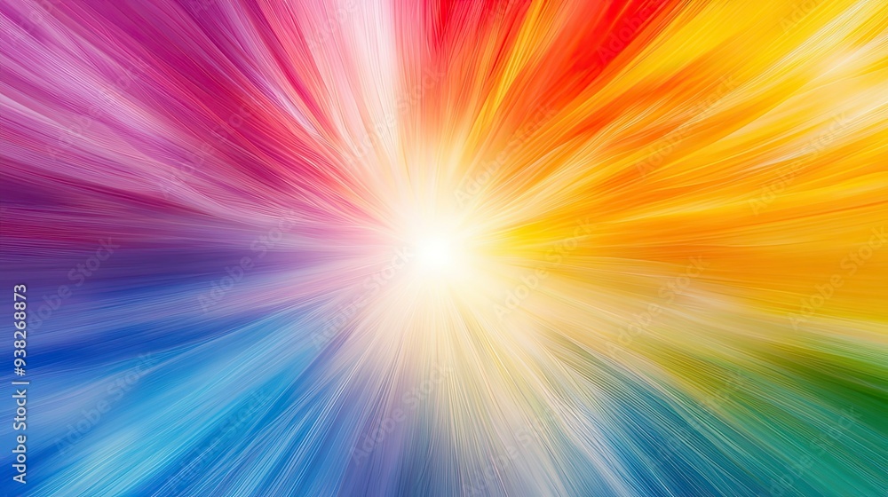Radiant beams of color shooting outward, generating a vibrant and dynamic background full of energy. Radiant beams of color shooting outward, generating a vibrant and dynamic background full of energy.