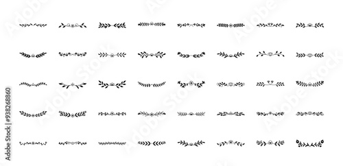 Aesthetic floral decorative divider element, Text separator decorative divider book typography ornament design elements vector. projects, invitations, and certificates.  