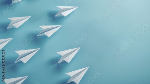 Paper leading other team flying in Success​ goal, symbolizing leadership and inspiration