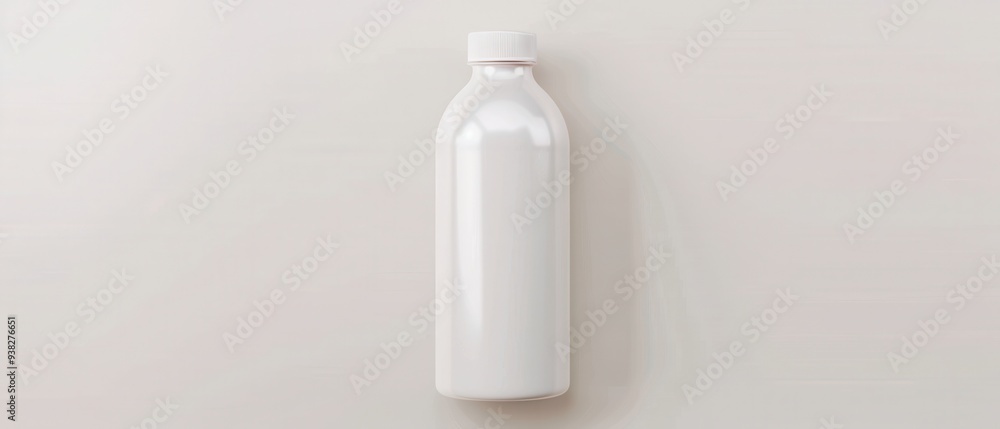 A bottle of water is sitting on a white background A bottle of water is sitting on a white background
