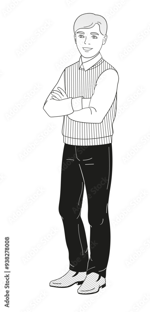standing schoolboy in school uniform standing schoolboy in school uniform