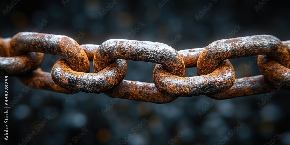 Close-up of Rusted Chain Links Close-up of Rusted Chain Links